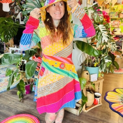 Regenbogenkleid in A-Form Gr. 38-42