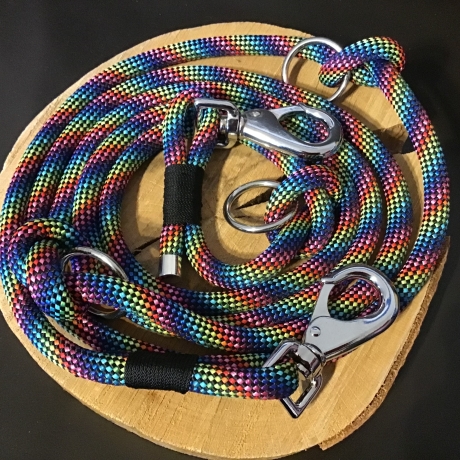 Farblich tolle Seil-Hundeleine robust und verstellbar
