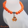 Kinder Armband Perlen orange Blume Mädchen Kinderarmband
