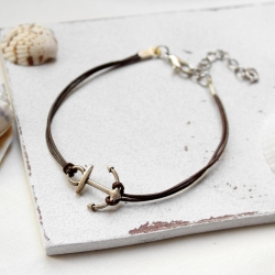 Anker • Lederarmband | Farbwahl | Armschmuck | Geschenkidee
