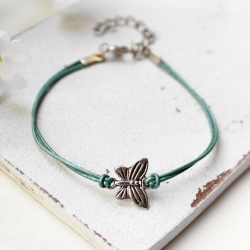 Kleiner Schmetterling • Armband Leder | Armschmuck | Farbwahl