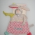Hase Schmusetuch mit Name bestickt♥pink beige