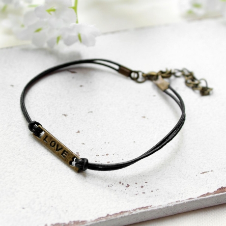 Love • Armband Leder | Farbwahl | Armschmuck | Geschenkidee