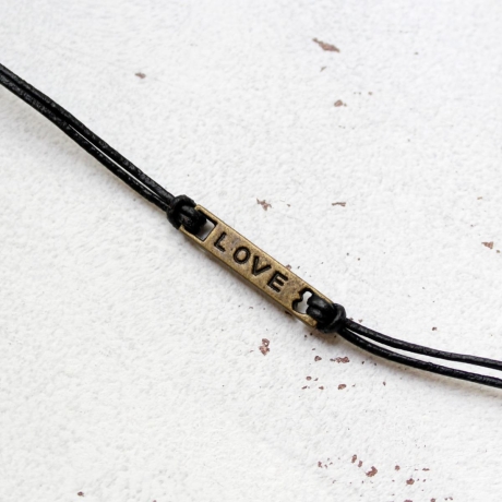 Love • Armband Leder | Farbwahl | Armschmuck | Geschenkidee