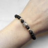 Buddha • Lavaperlen | Armband silber | Geschenkidee