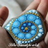 Spirale Mandala handgemalt auf Stein Mandala-Stein Unikat