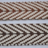 Gurtband Baumwolle Fischgrät braun natur 40 mm Chevron