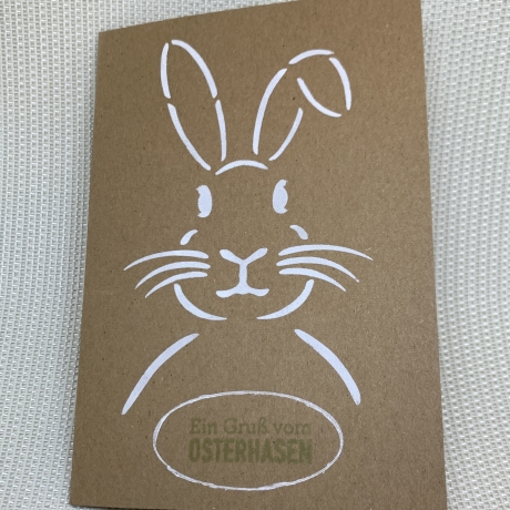 Karte - Ein Gruß vom Osterhasen - Grußkarte Ostern