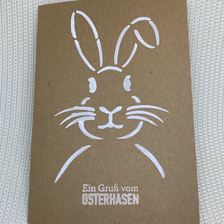 Karte - Ein Gruß vom Osterhasen - Grußkarte Ostern