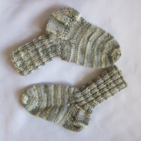 Kindersocken handgestrickt selfmade Gr. 24-25 aus Sockenwolle