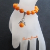 Kinder Schutzengel Armband Perlen orange Kinderarmband