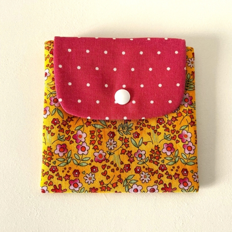 Geldbeutel Mini-Täschchen Kleinkram Gelb Rosa Pixi-Buch