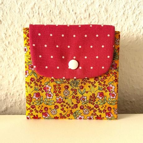 Geldbeutel Mini-Täschchen Kleinkram Gelb Rosa Pixi-Buch