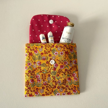 Geldbeutel Mini-Täschchen Kleinkram Gelb Rosa Pixi-Buch