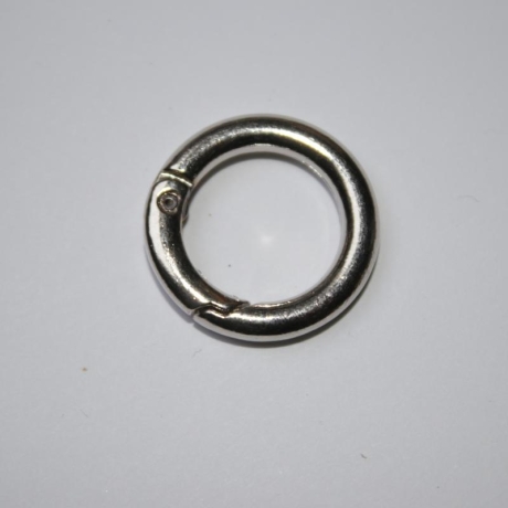 Rundkarabiner silber 23 mm 16 mm MINI Schlüsselring Karabinerring