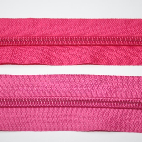 Reißverschluss pink 1 Meter & 2x Zipper - 5mm Endlos