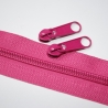 Reißverschluss pink 1 Meter & 2x Zipper - 5mm Endlos