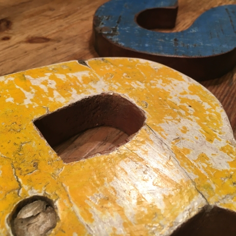 Holzbuchstaben, Holzbuchstabe, Buchstabe, Bootsholz, Vintage