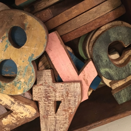 Holzbuchstaben, Holzbuchstabe, Buchstabe, Bootsholz, Vintage