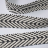 1,8m Gurtband Baumwolle Fischgrät anthrazit natur 40 mm Chevron 