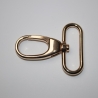 3x Karabinerhaken 40 mm / 38 mm gold -alt- formschön LE