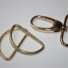 4x D-Ring 40 mm gold hell 4 Stück D-Ringe 20 mm Durchlasshöhe RE