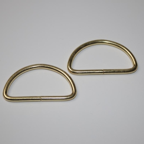 4x D-Ring 40 mm gold hell 4 Stück D-Ringe 20 mm Durchlasshöhe RE