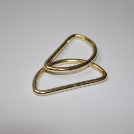 D-Ring 40 mm gold hell  2 Stück D-Ringe 20 mm Durchlasshöhe RE