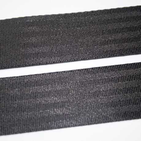 Sicherheitsgurtband 40 mm schwarz 9 Streifen Gurtband