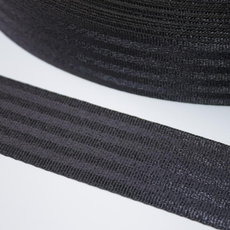 Sicherheitsgurtband 40 mm schwarz 9 Streifen Gurtband RE