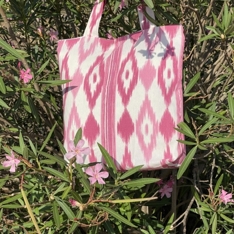 Praktische Einkaufstasche aus Telas de Lengua – blau/weiß mit RV!