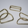 4x D-Ring 40 mm gold hell 4 Stück D-Ringe 20 mm Durchlasshöhe RE