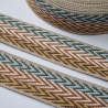 Gurtband Baumwolle triple Chevron 40 mm senf natur khaki 