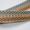 Gurtband Baumwolle triple Chevron 40 mm senf natur khaki blau