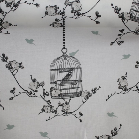 besch. Baumwolle COATED + Anti-Slip Birdcage charcoal Au Maison