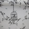 besch. Baumwolle COATED + Anti-Slip Birdcage charcoal Au Maison