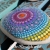 Mandala handgemalt auf Stein Mandala-Stein Glücksstein
