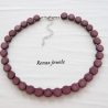 Kette kurz Collier Palmsamenkette Palmsamen Perlen Aubergine