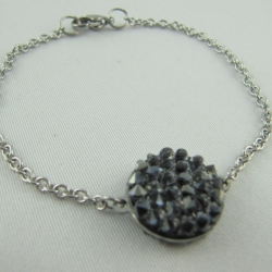 Armband mit Crystal Rocks Crystal Silver Shade
