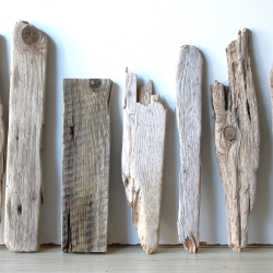 Treibholz Schwemmholz Driftwood 7 Brettchen  34- 44cm **E2**