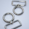2x Karabinerhaken 30 mm silber formschön Taschenkarabiner