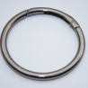 2x Karabiner Ring XXL schwarz-silber 59mm / 50mm Rundkarabiner RE