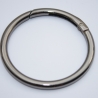 Karabiner Ring XXL schwarz-silber 59mm / 50mm Rundkarabiner