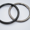 2x Karabiner Ring XXL schwarz-lackiert 59mm / 50mm Rundkarabiner
