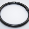 2x Karabiner Ring XXL schwarz-lackiert 59mm / 50mm Rundkarabiner