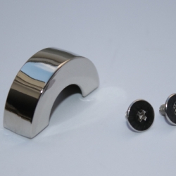 2x Schnalle Schlaufe Metallöse für Taschenhenkel silber 