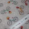 beschichtete Baumwolle Leona Fahrrad hellgrau Fahrräder grau