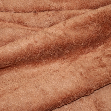 Bio-Plüsch fuchs Farbwahl kbA-Baumwolle Bioplüsch rotbraun RE