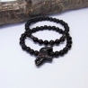 Armband Set Herren 2 Teile Elefant Jadeperlen Sternzeichen Waage