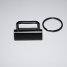 Schlüsselband Rohling 30 mm schwarz Metall & Ring